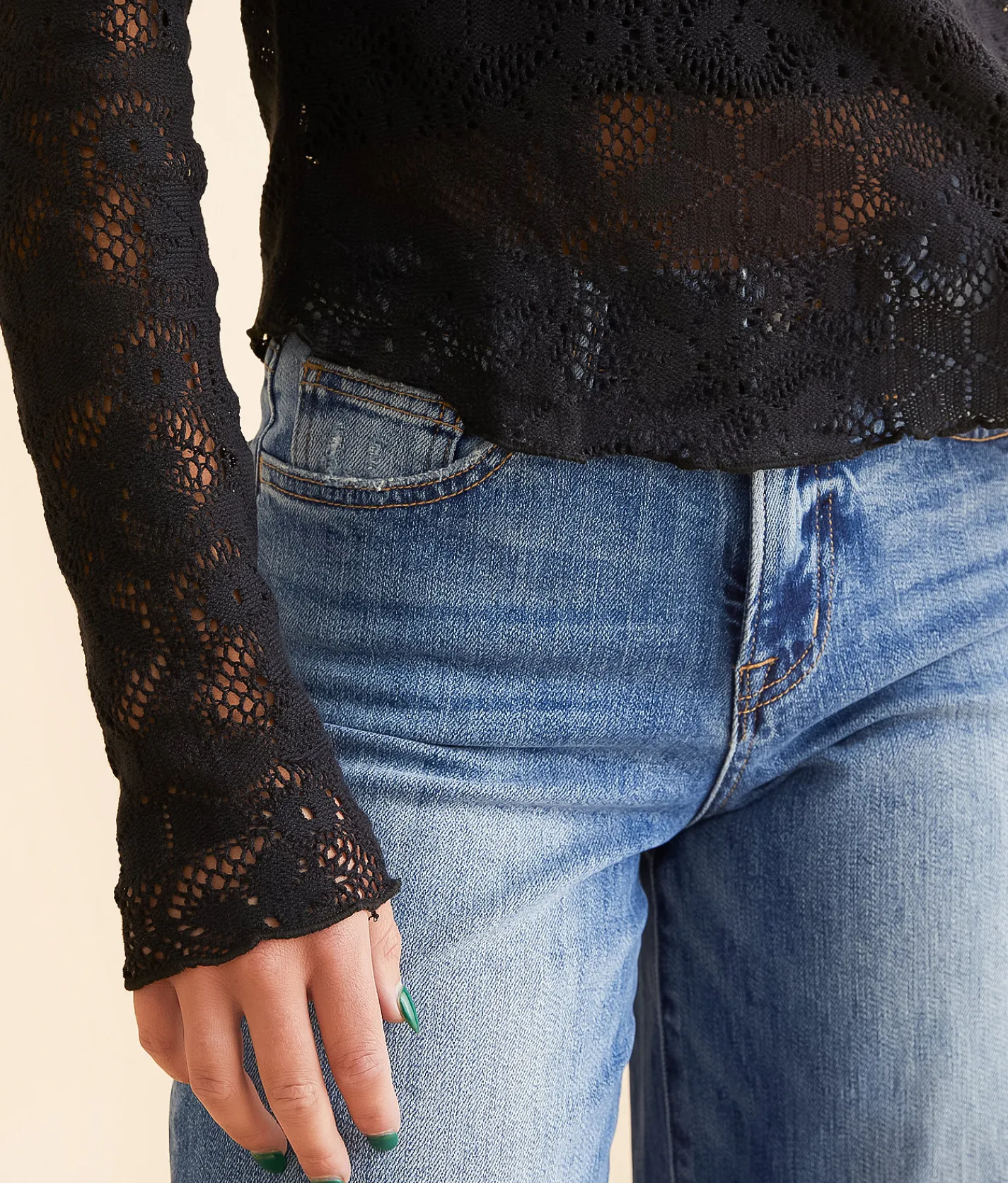 Tops | Free People In The Meadow Top Black