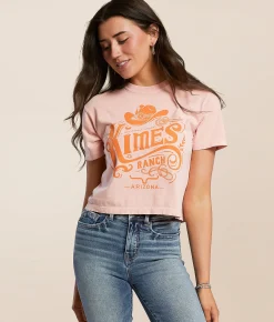 Tops | Kimes Ranch Invitation Cropped T-Shirt Peach