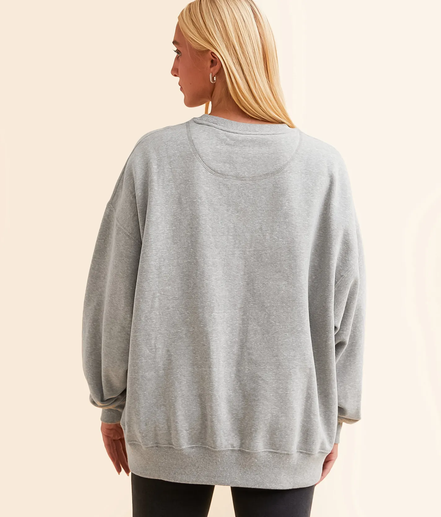 Tops | Gameday SOCIAL® Iowa Hawkeye Oversized Pullover Heather Grey