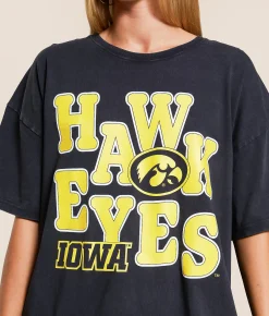 Tops | Gameday SOCIAL® Iowa Hawkeyes Oversized T-Shirt Black