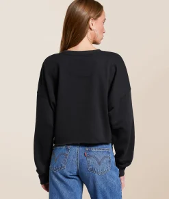 Gameday SOCIAL® Iowa State Cyclones Cropped Pullover Black Clearance