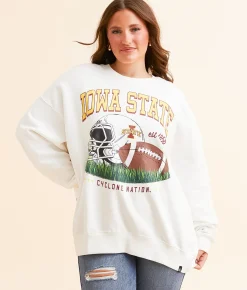 Gameday SOCIAL® Iowa State Oversized Pullover White Best