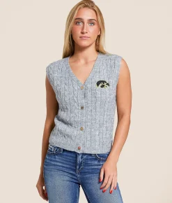 Gameday SOCIAL® Iowa Sweater Vest Grey Discount