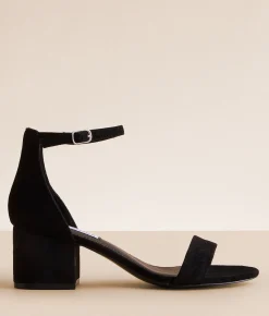 Steve Madden Irenee Heeled Leather Sandal Black Online