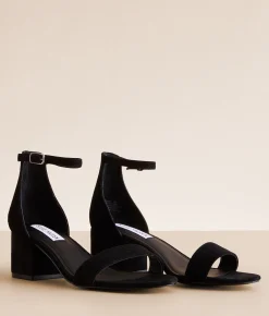 Steve Madden Irenee Heeled Leather Sandal Black Online