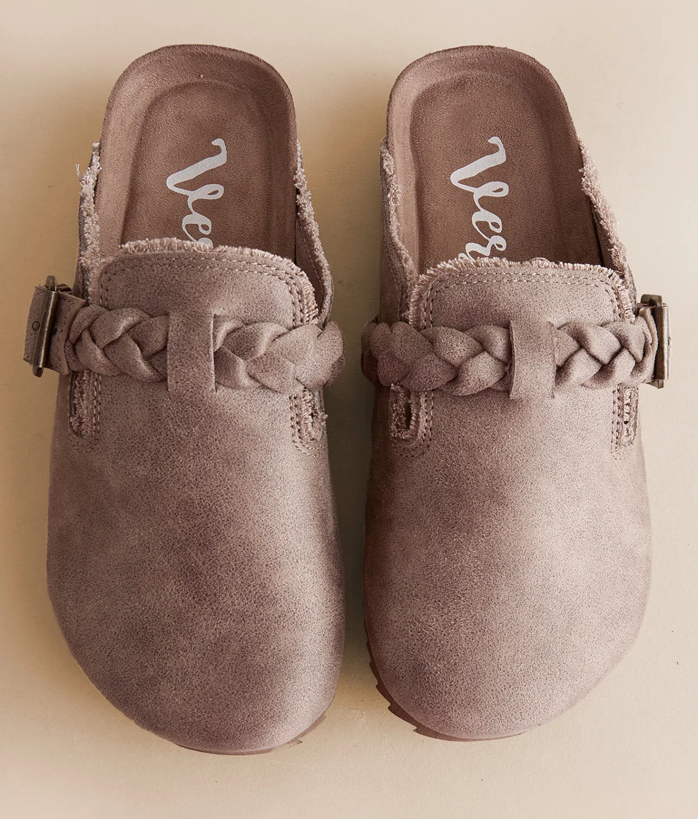 Shoes | Very G Iris Braided Strap Mule Shoe Beige