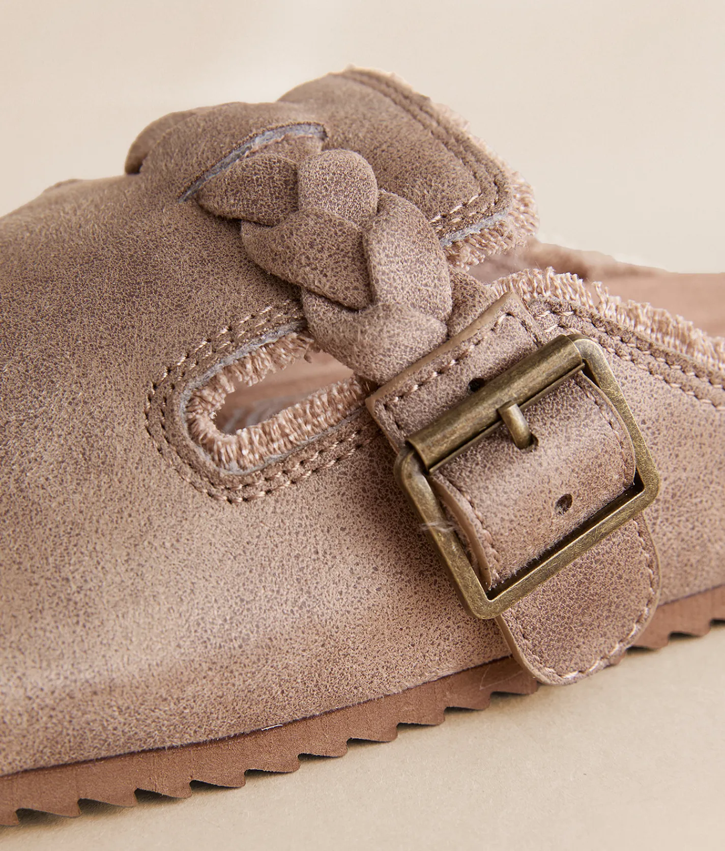 Shoes | Very G Iris Braided Strap Mule Shoe Beige