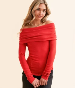 Free People Iris Off The Shoulder Top Chocolate Fondant Online