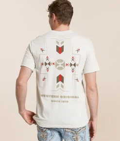 Tops|Graphic T-Shirts | Hooey Iron Aztec T-Shirt Grey