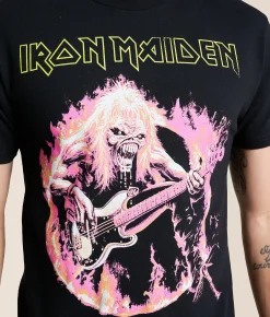 Screen Stars Iron Maiden Fear Live Band T-Shirt Black