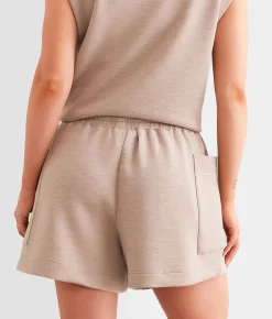 Varley Isabella Mid-Rise Short Taupe Marl Online
