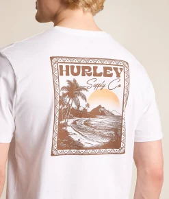 Tops|Graphic T-Shirts | Hurley Island Scape T-Shirt White