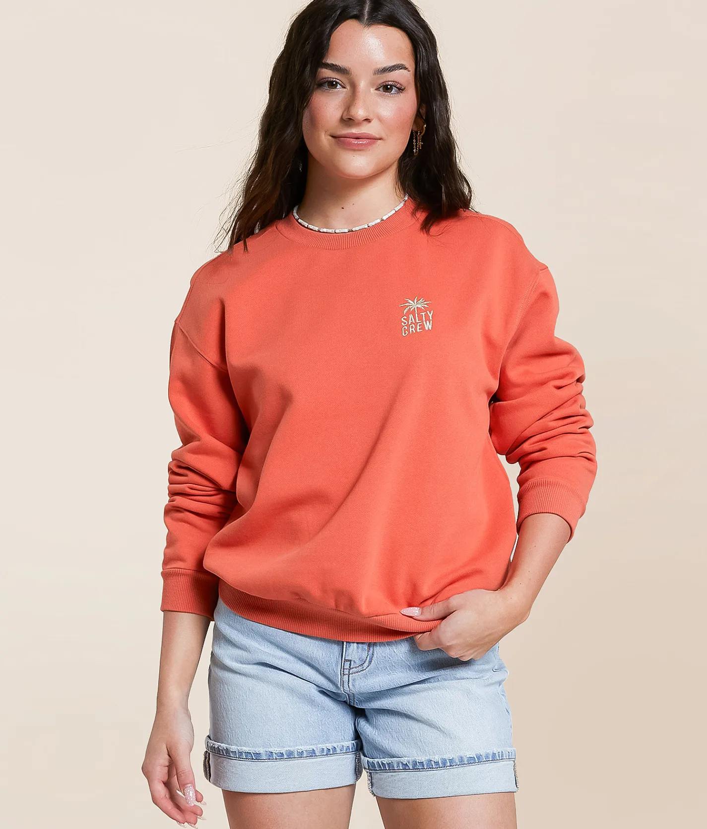 Tops | Salty Crew Island Time Pullover Hot Sauce