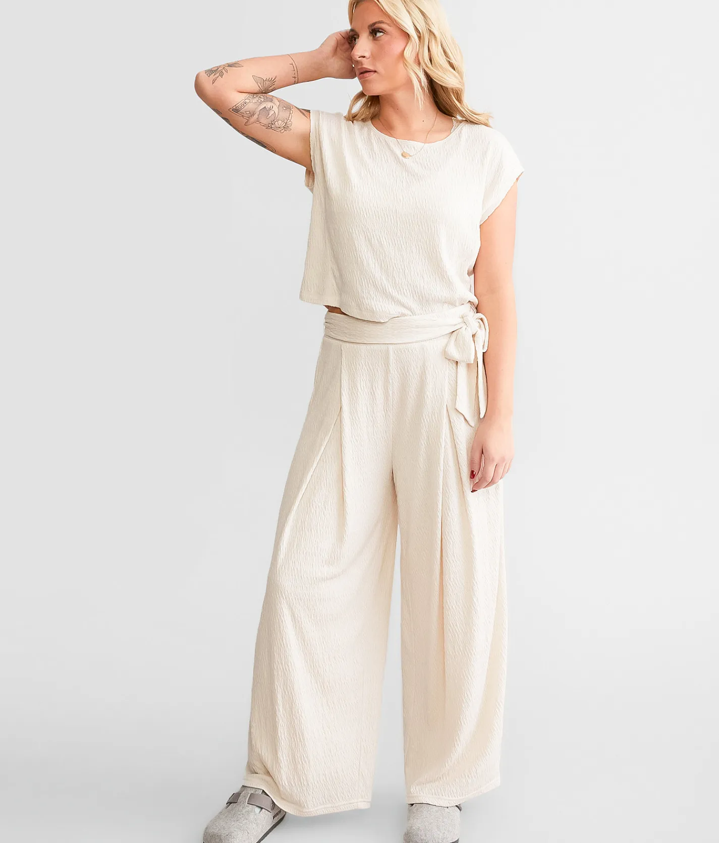 Bottoms | Z Supply Isla Pucker Pant Whisper White