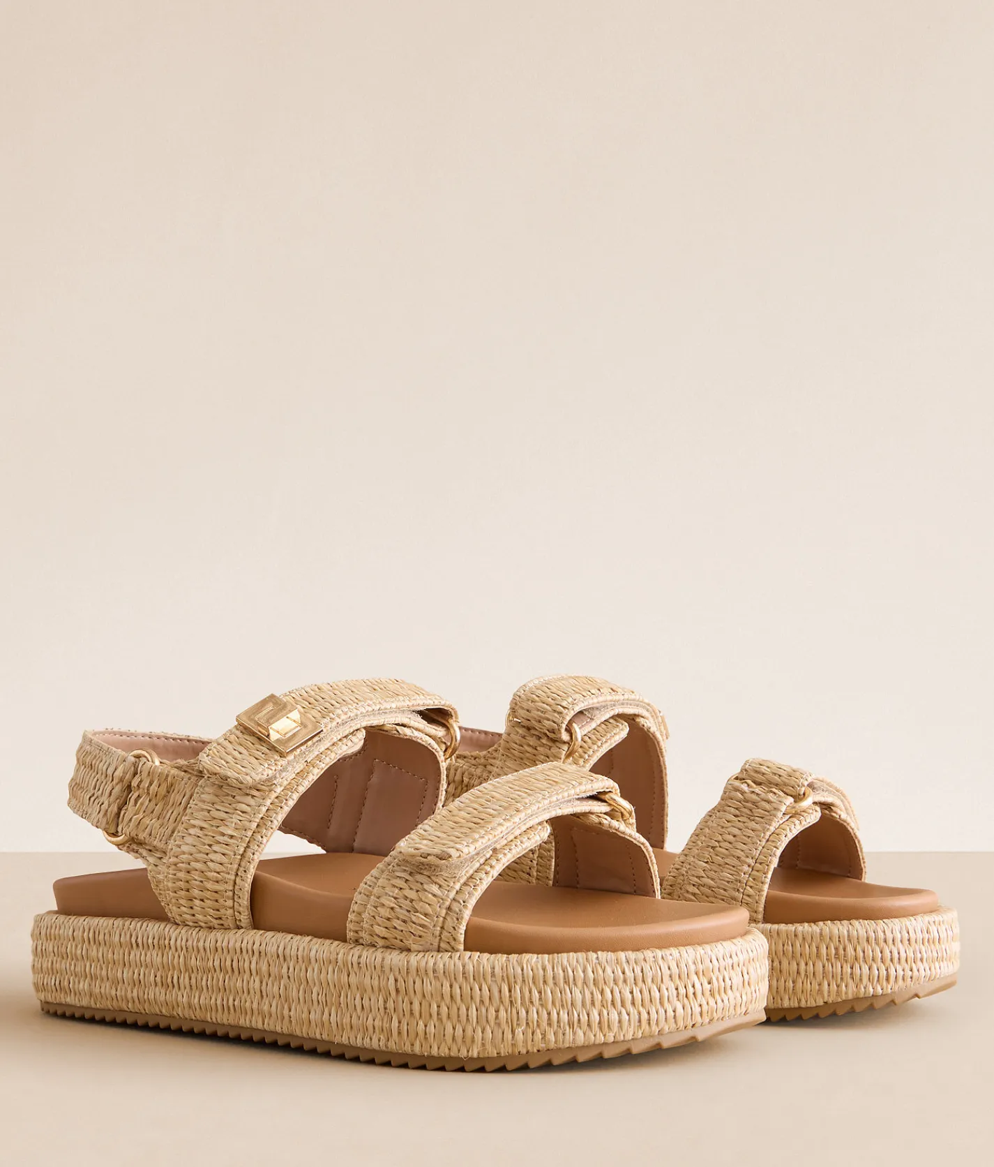 Mia Issla Raffia Sandal Natural Hot