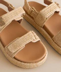 Mia Issla Raffia Sandal Natural Hot