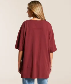 Gameday SOCIAL® ISU Cyclones Oversized T-Shirt Maroon Outlet