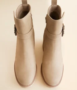 Shoes | Mia Ivelyn Wedge Ankle Boot Stone