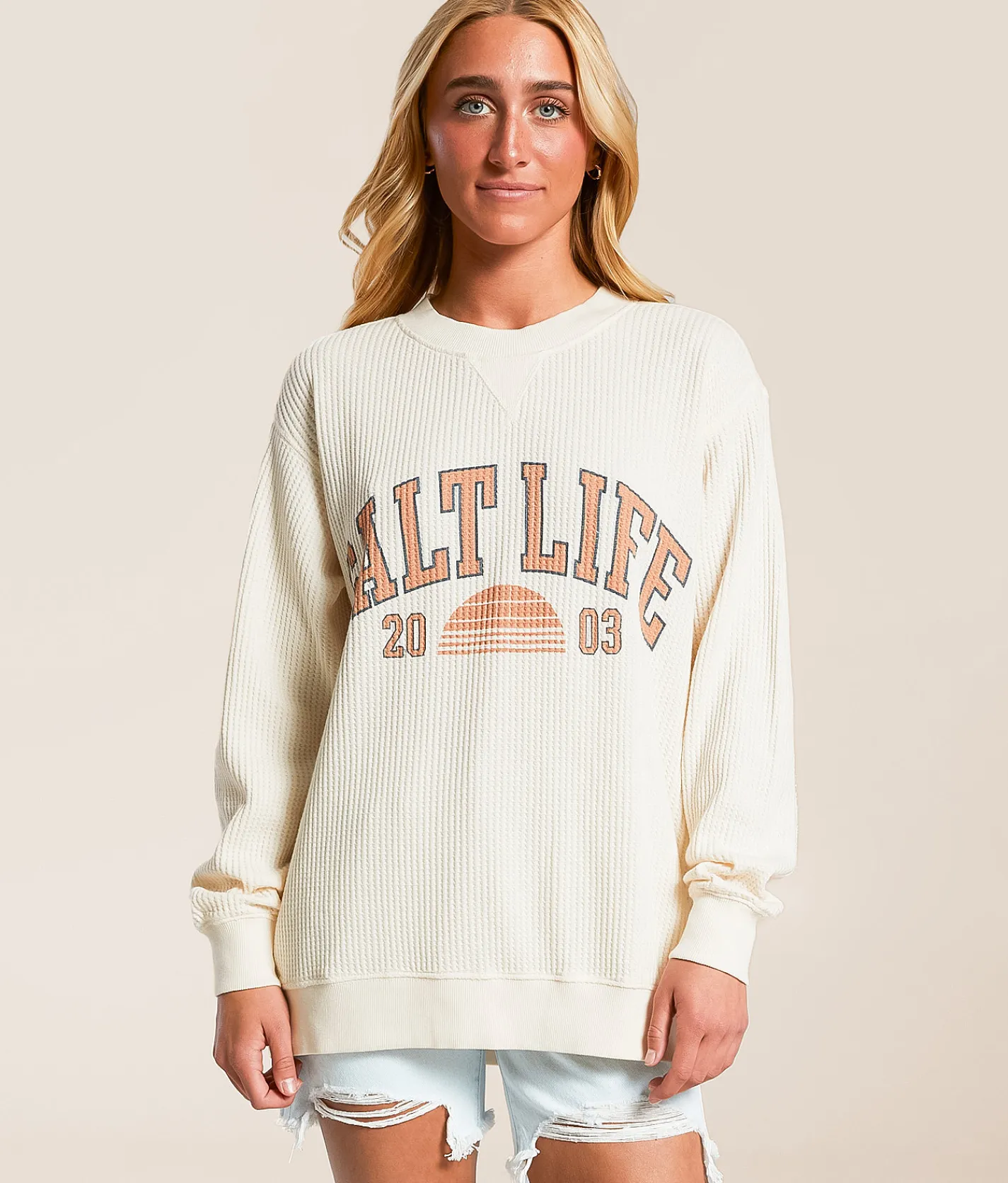 Salt Life Ivy Sun Pullover Natural Discount