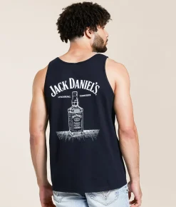 Tops | Changes Jack Daniel's Bottle Logo Tank Top Black