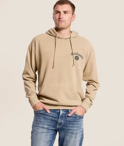 Changes Jack Daniel's Old No. 7 Hooded Sweatshirt Beige Mineral Wash Sale