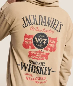 Changes Jack Daniel's Old No. 7 Hooded Sweatshirt Beige Mineral Wash Sale