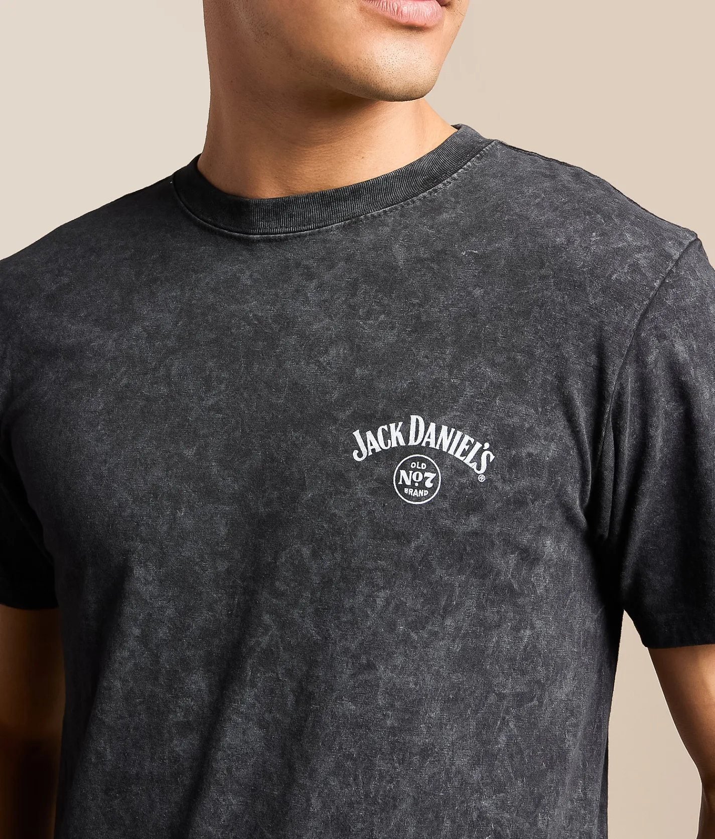 Tops|Graphic T-Shirts | Changes Jack Daniel's T-Shirt Black Mineral Wash