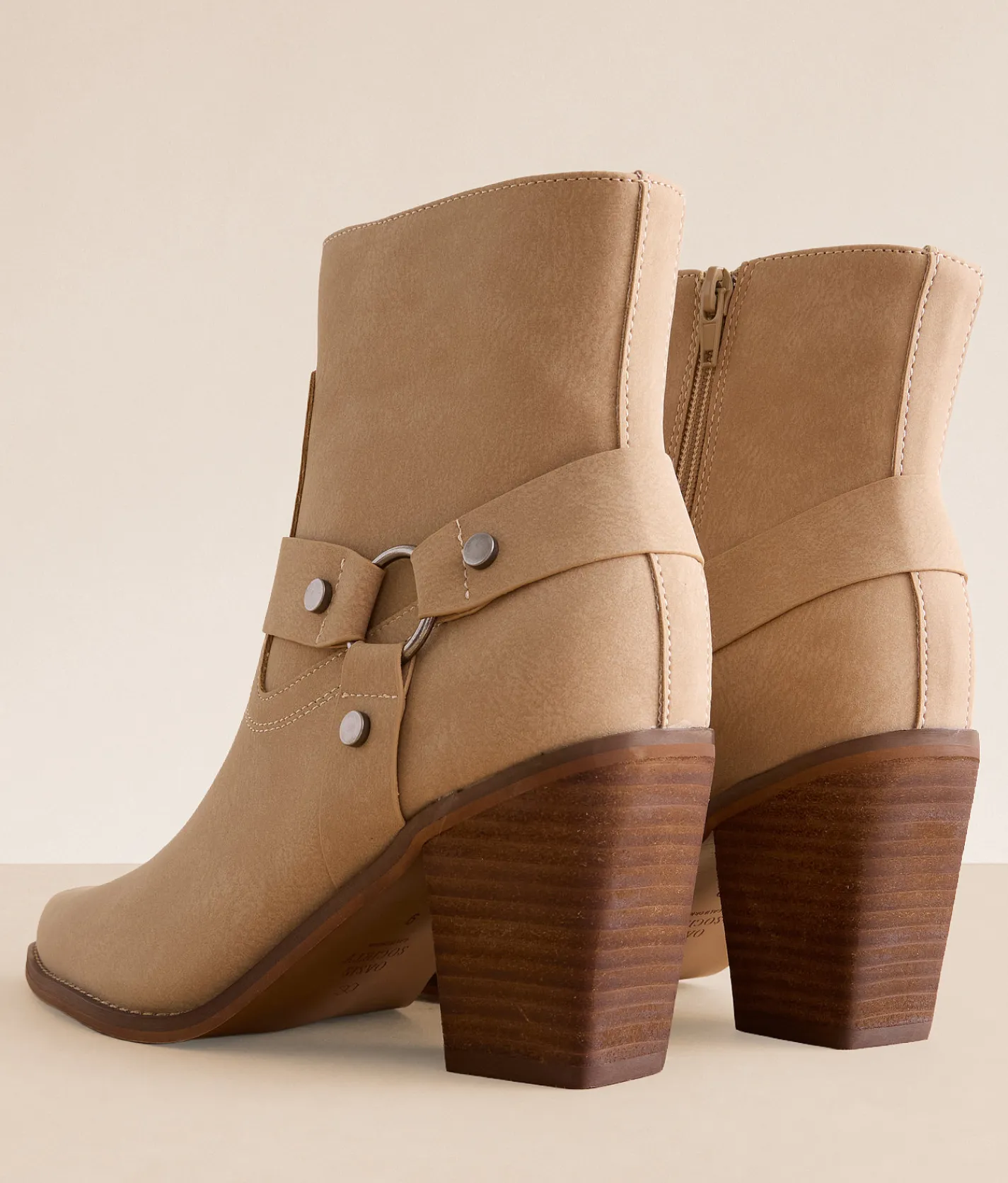 Shoes | Oasis Society Jackson Harness Ankle Boot Khaki