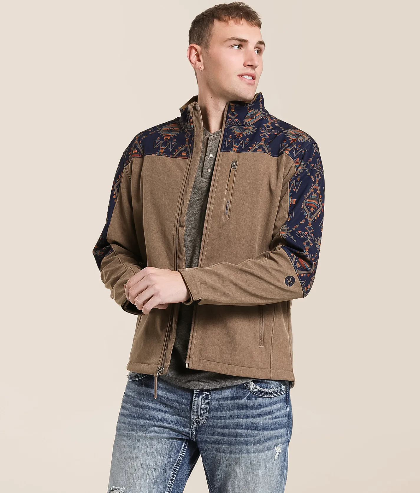 Hooey Jackson Softshell Aztec Jacket Brown Online