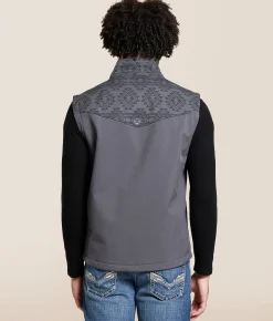 Hooey Jackson Softshell Aztec Vest Black Grey Online