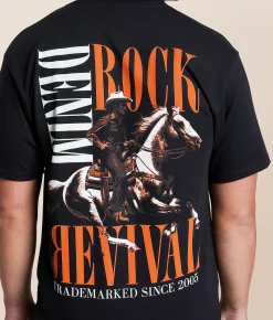 Rock Revival Jack T-Shirt Black Clearance
