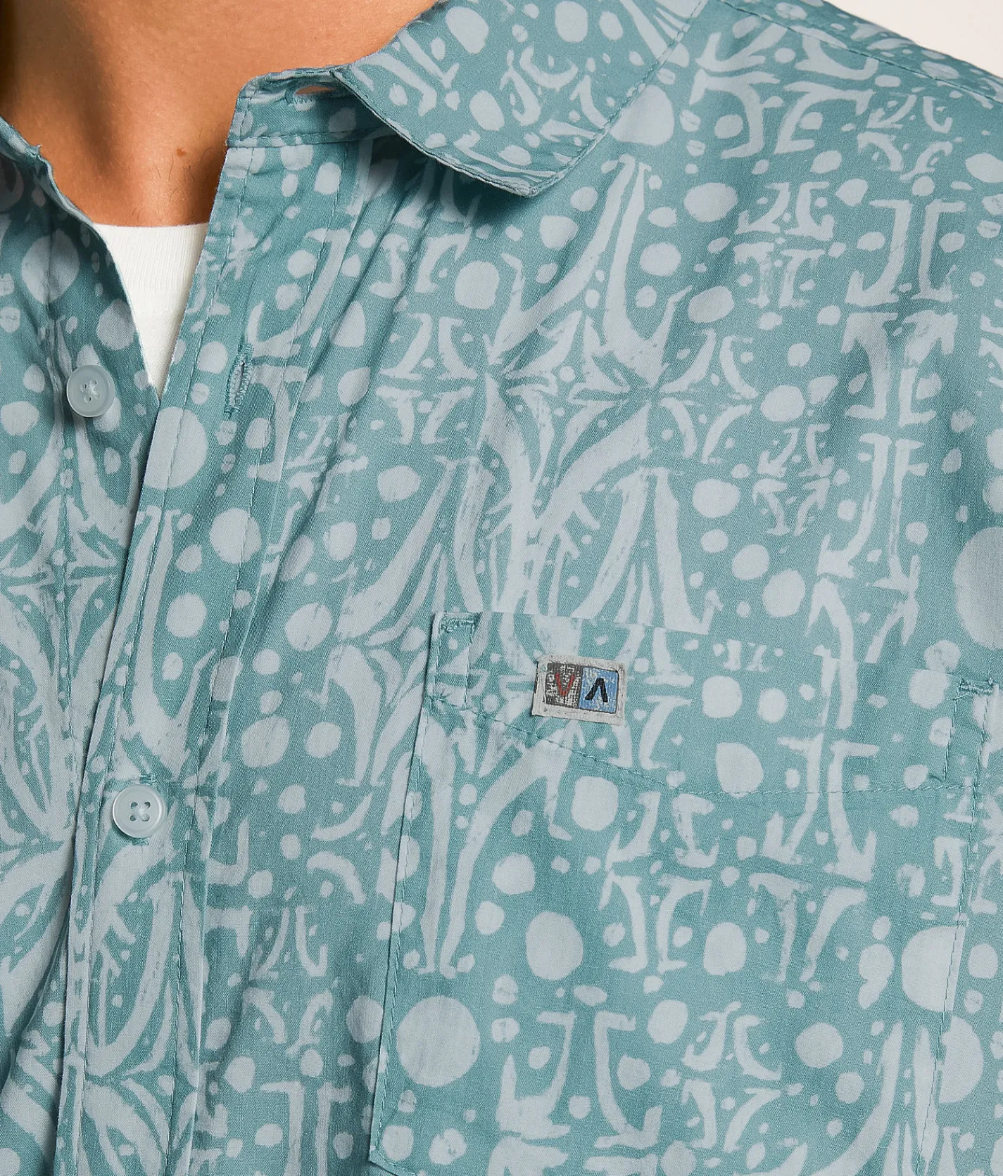 Tops | RVCA Jacobs Archive Shirt Blue Haze