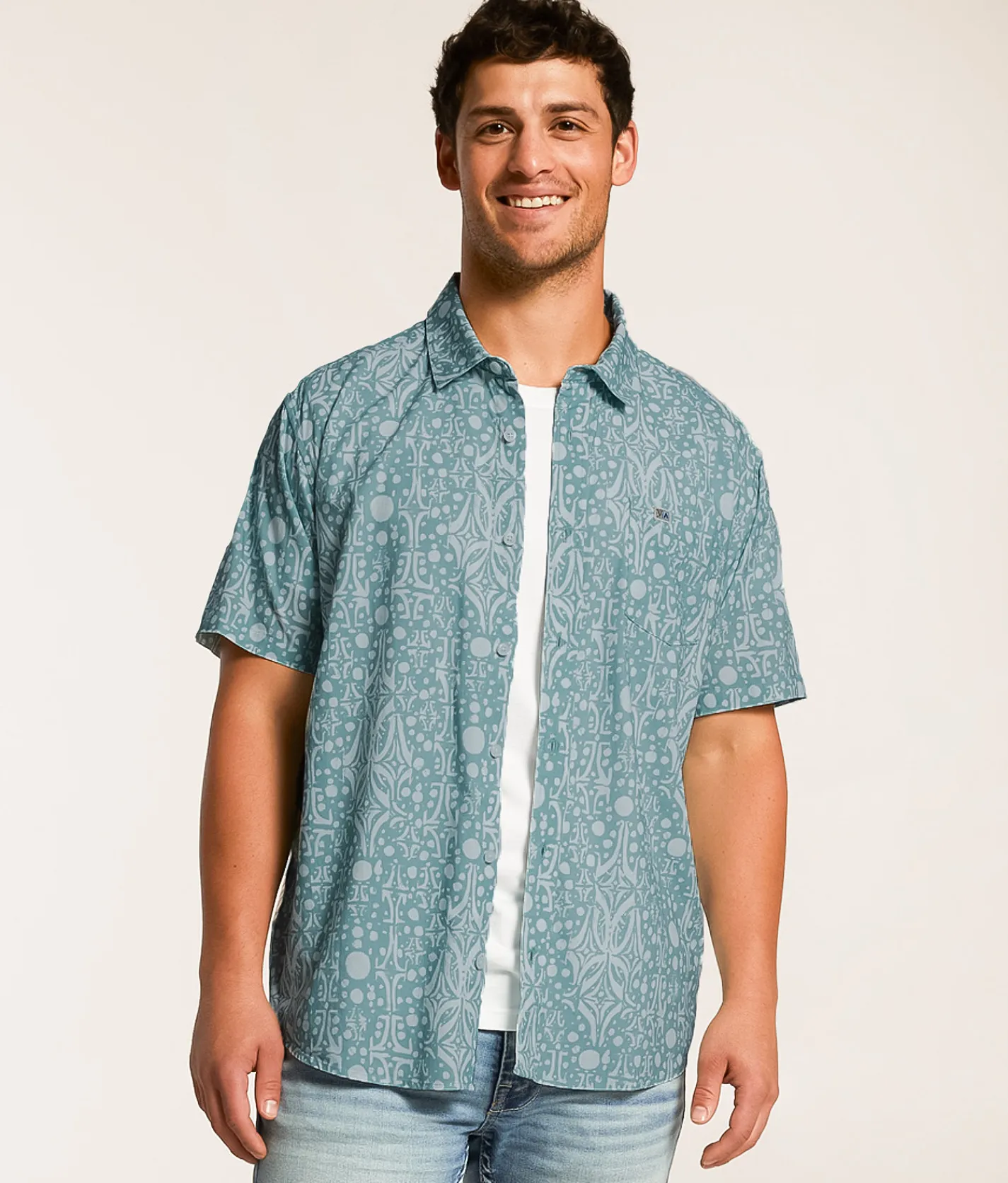 Tops | RVCA Jacobs Archive Shirt Blue Haze