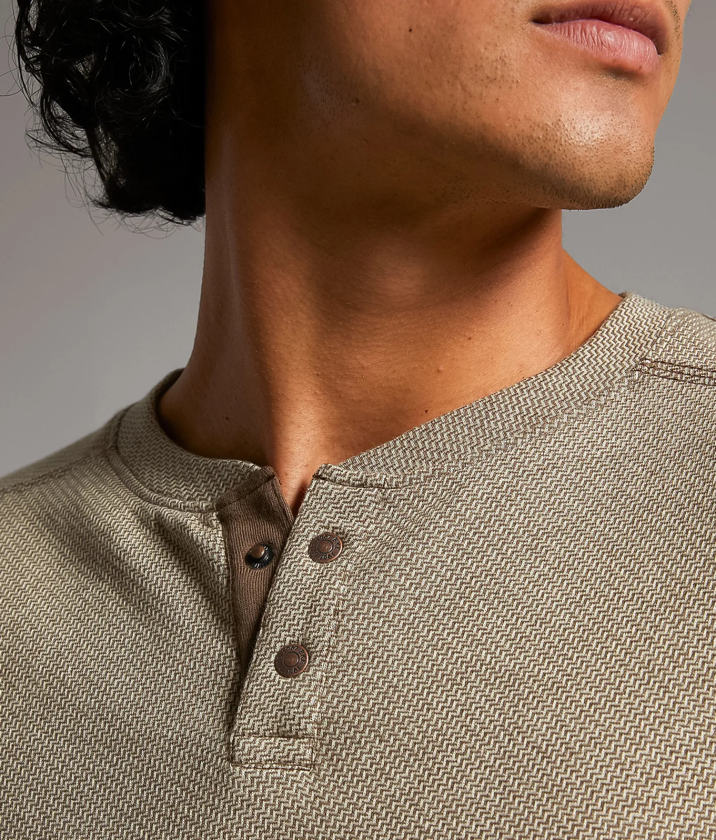 Tops | BKE Jacquard Henley Morel