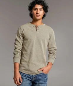 Tops | BKE Jacquard Henley Morel