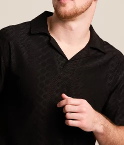 Nova Industries Jacquard Polo Black Best