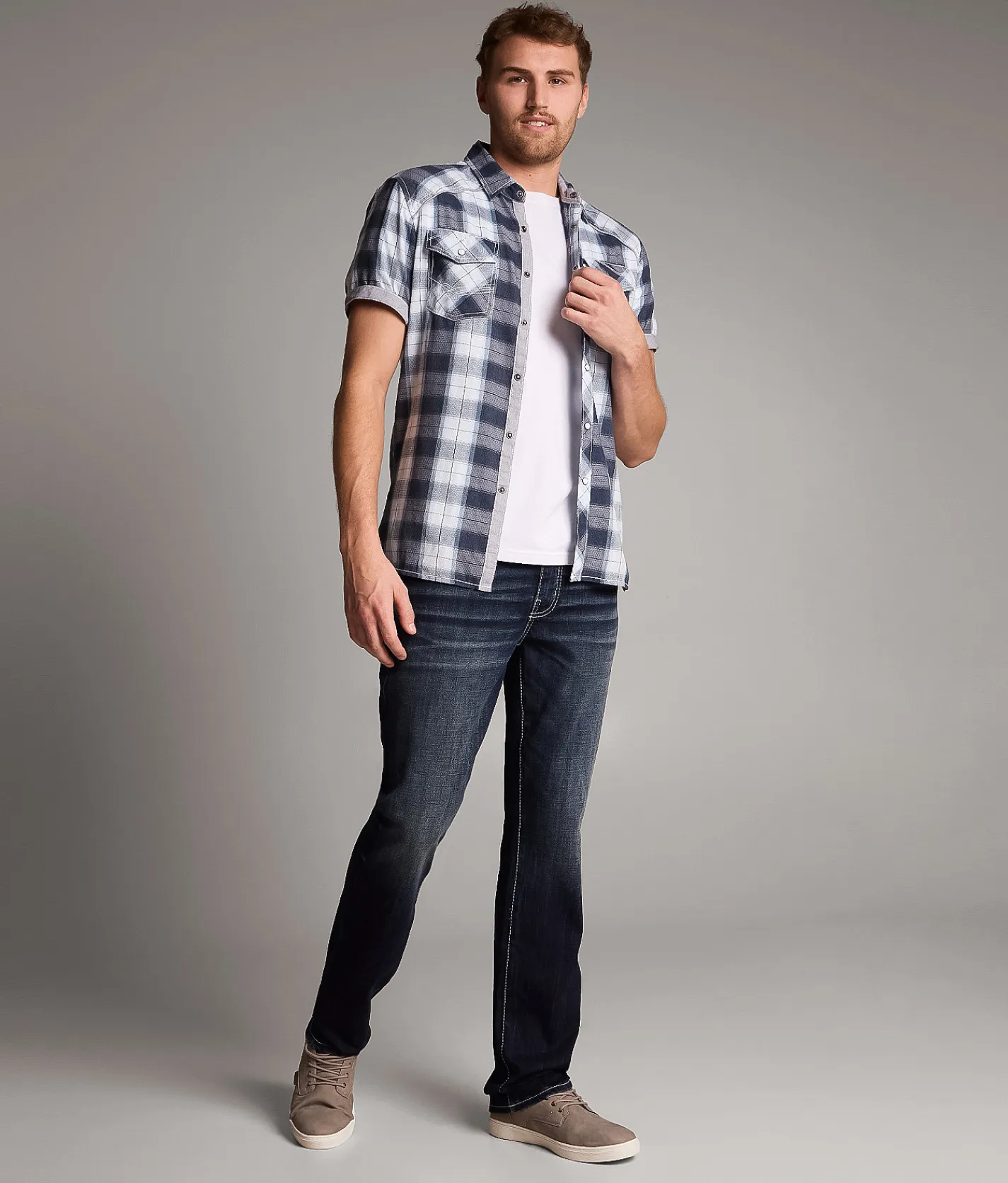 BKE Jake Straight Stretch Jean Iridium New