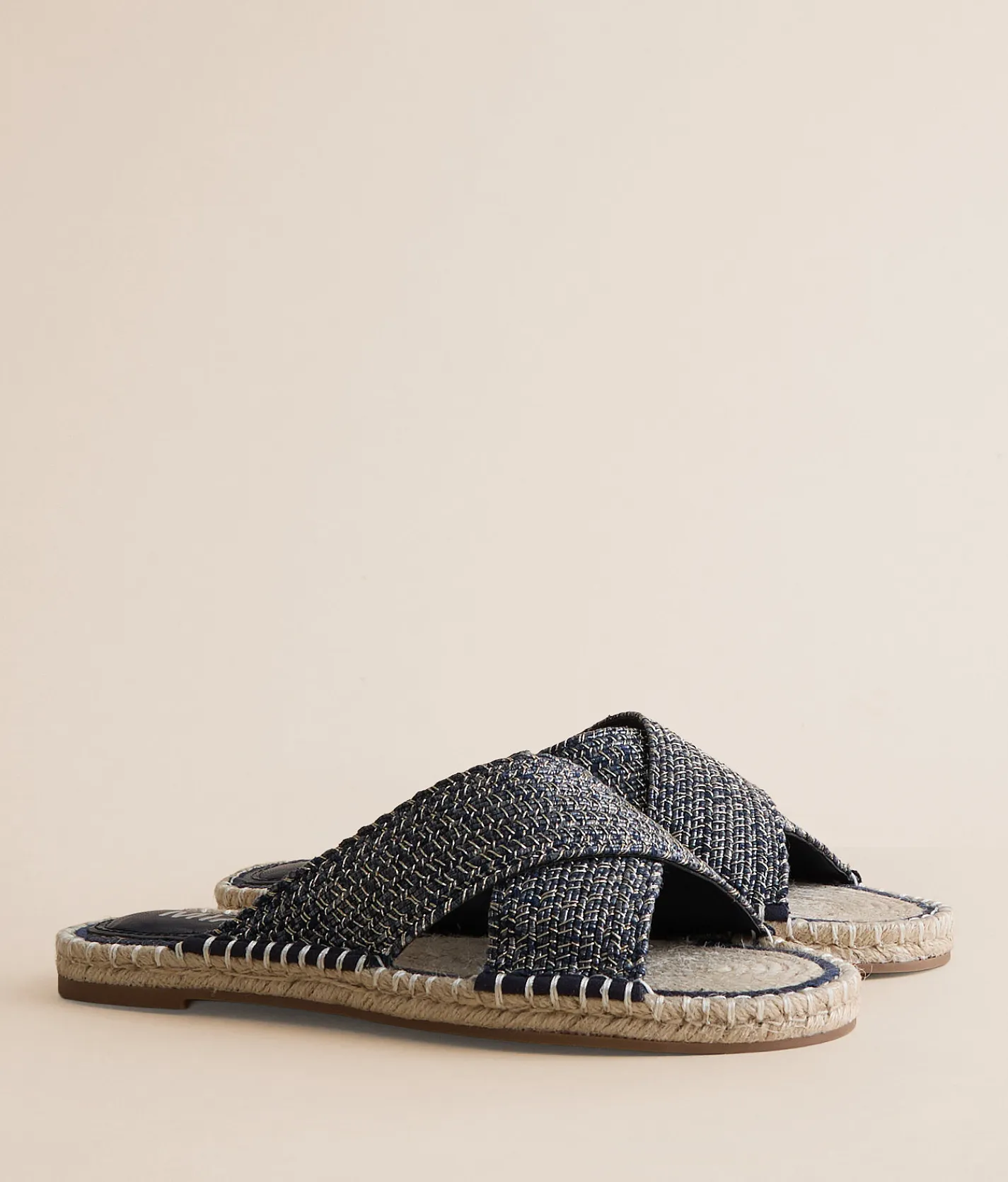 Mia Jakylynn Raffia Sandal Navy Clearance