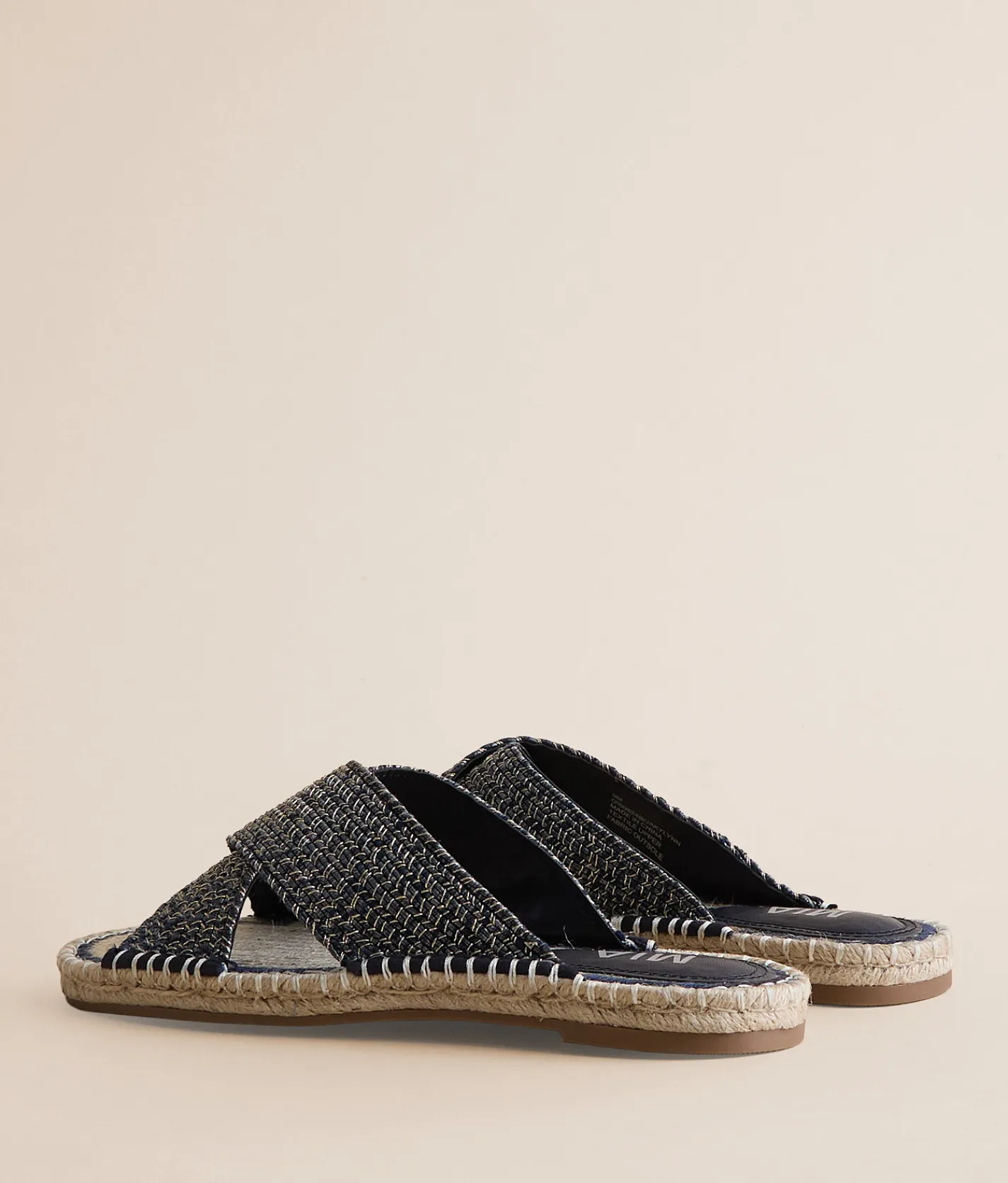Mia Jakylynn Raffia Sandal Navy Clearance
