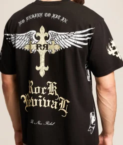 Tops|Graphic T-Shirts | Rock Revival James T-Shirt Black