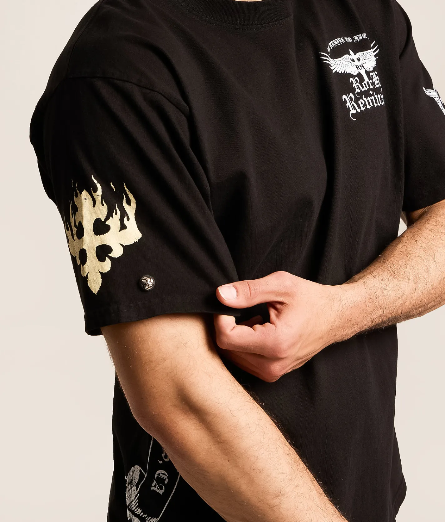Tops|Graphic T-Shirts | Rock Revival James T-Shirt Black