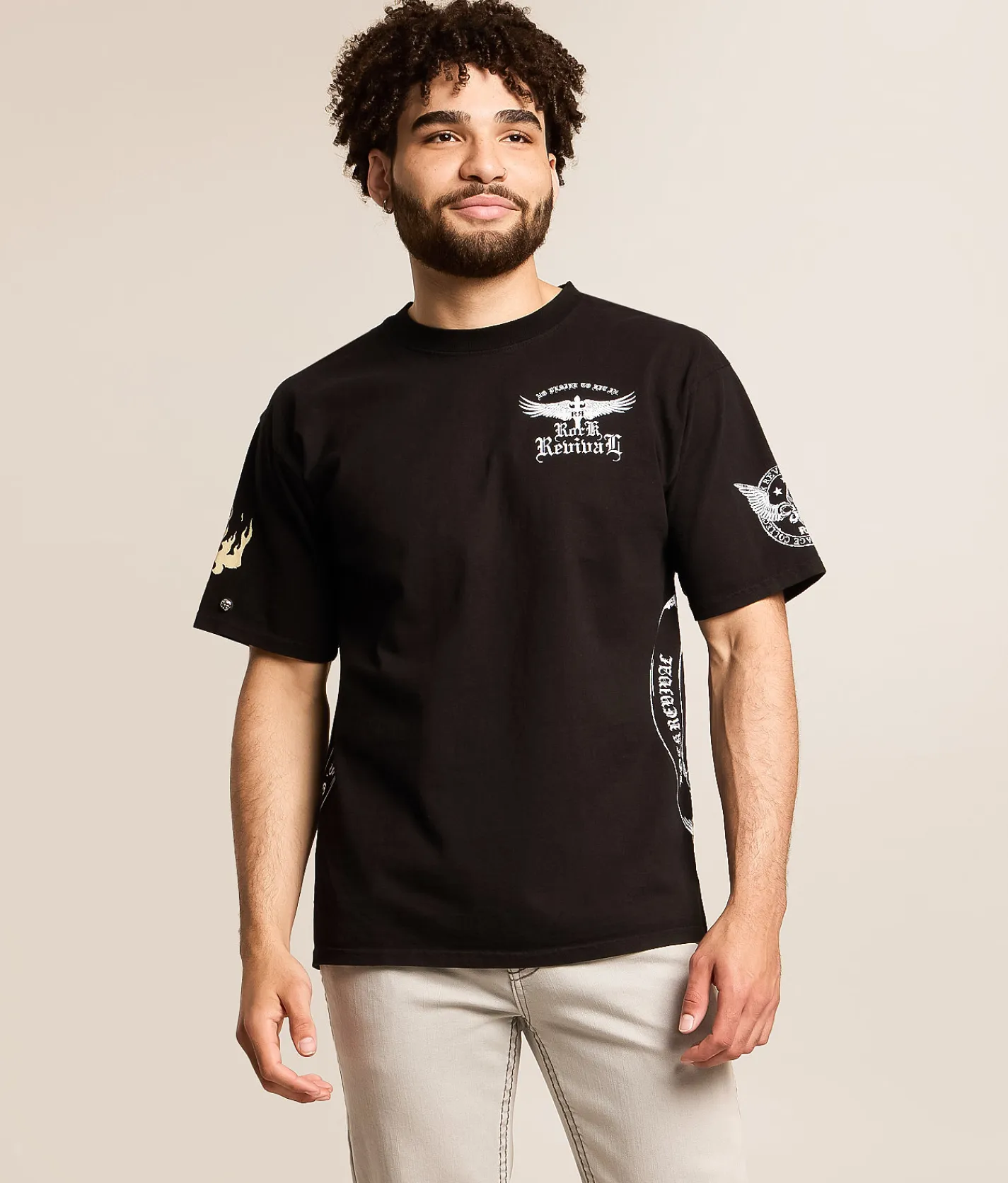 Tops|Graphic T-Shirts | Rock Revival James T-Shirt Black