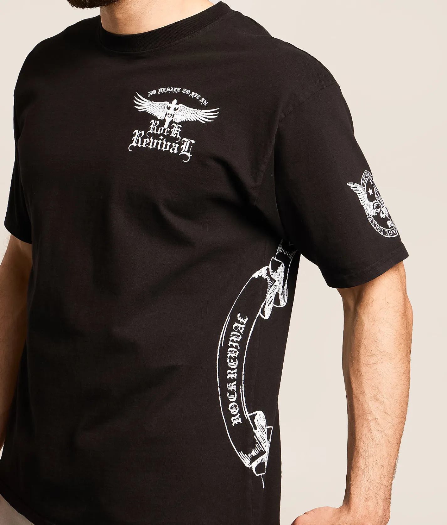 Tops|Graphic T-Shirts | Rock Revival James T-Shirt Black