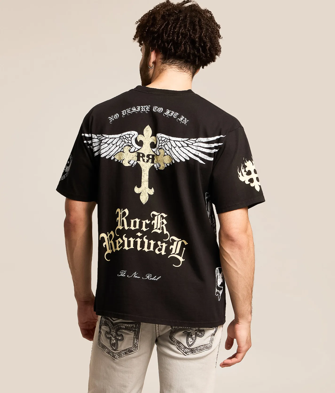 Tops|Graphic T-Shirts | Rock Revival James T-Shirt Black