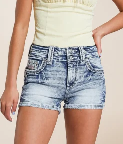 Bottoms|Shorts | Rock Revival Janan High Rise Stretch Short Janan US201