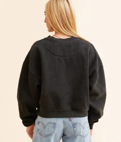 Tops | Life Clothing Janis Joplin Washed Band Pullover Charcoal