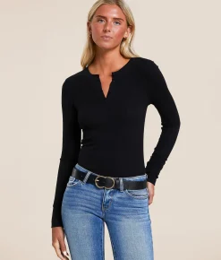White Crow Jasmine Henley Black Best