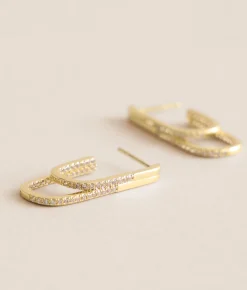 Sahira Jewelry Design Jasmine Pave Double Earring Gold Online