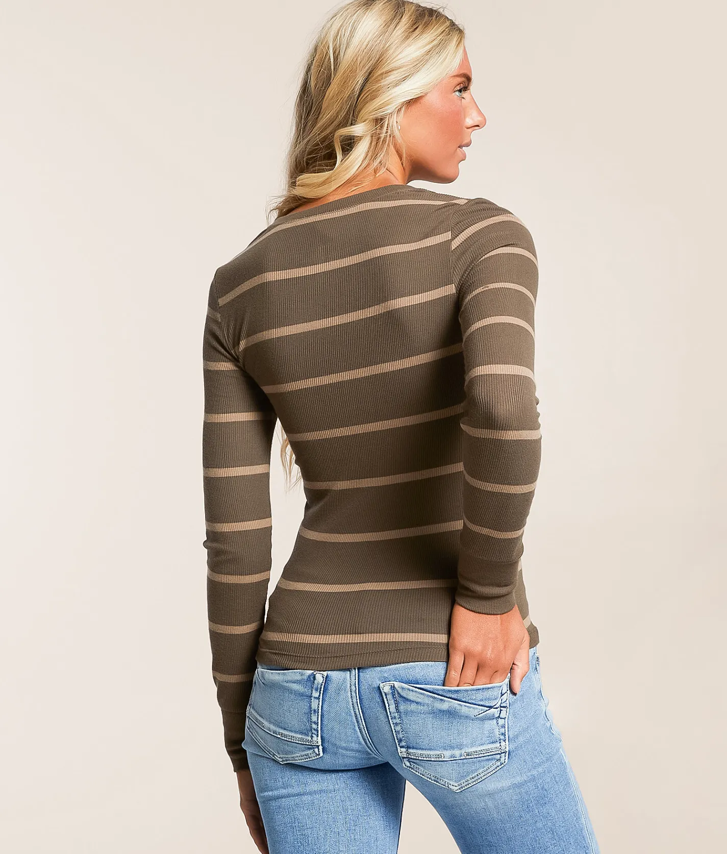 Tops | White Crow Jasmine Striped Henley Tavern