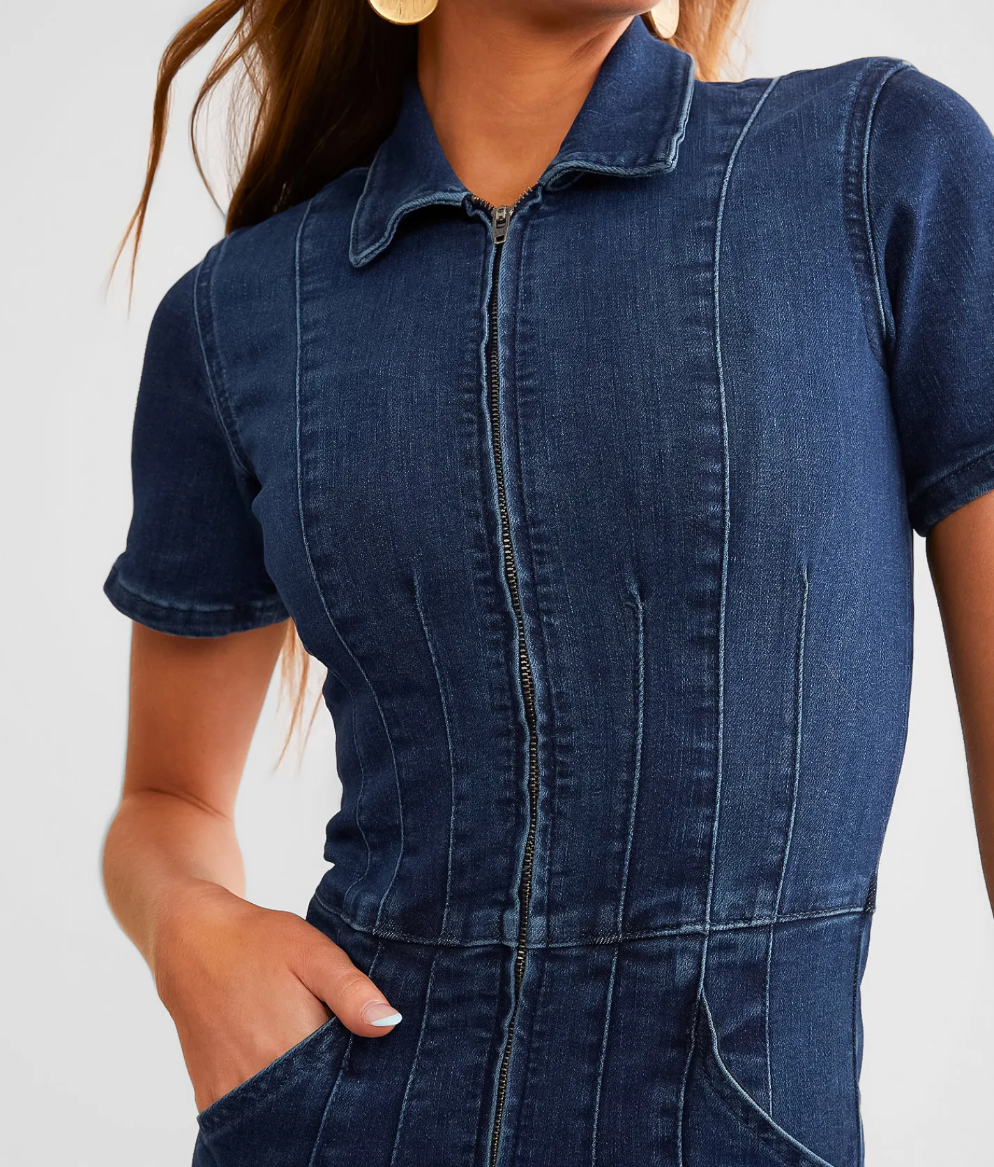Rompers & Jumpsuits | Free People Jayde Denim Flared Jumpsuit Whimsy